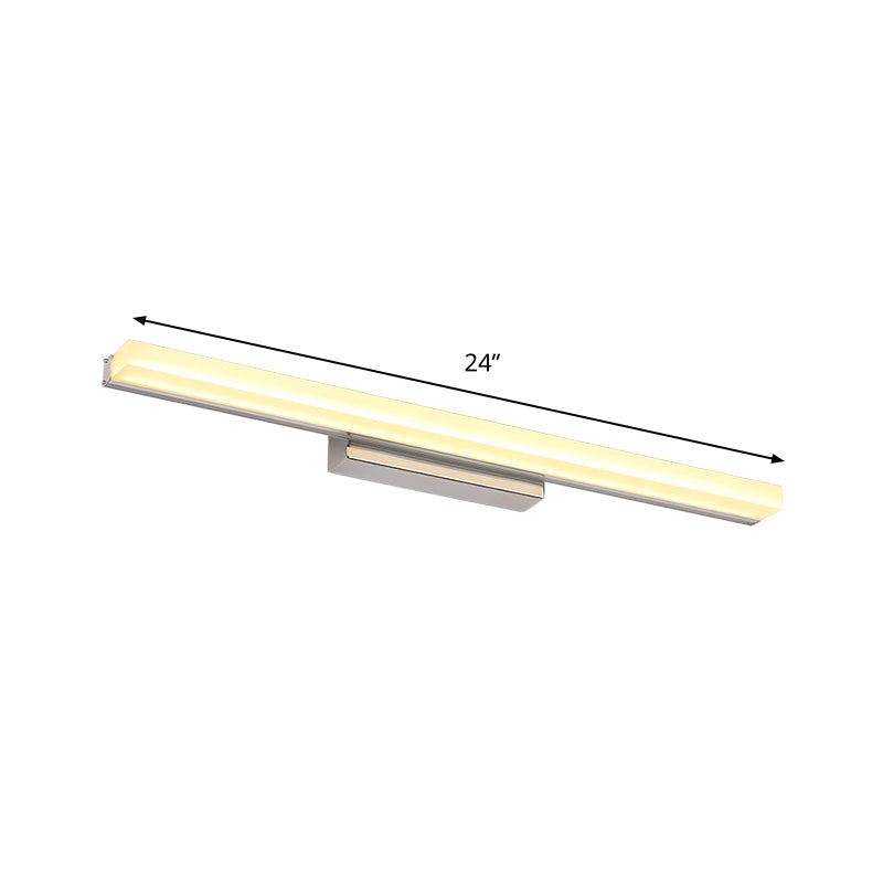 BowLift | LED Bathroom Wall Lamp Contemporary Chrome Vanity Lighting with Streamlined Metal Shade in Warm/White Light