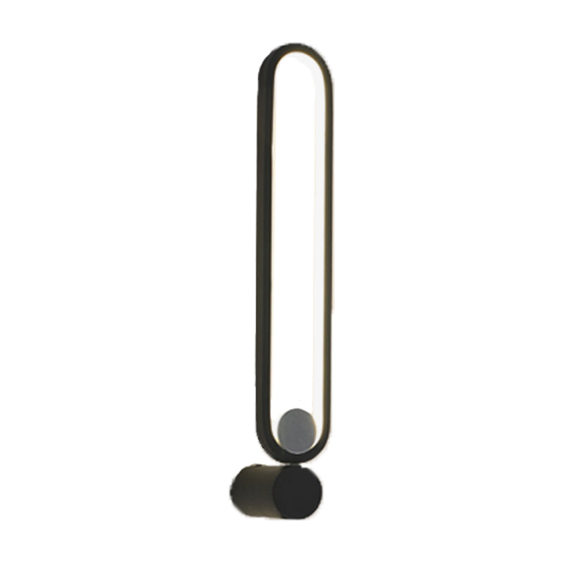 BowLift | Elliptical Ring Study Camera Wall Lighting Metallic LED Modern Wall Mounted Lighting Fixture in Black