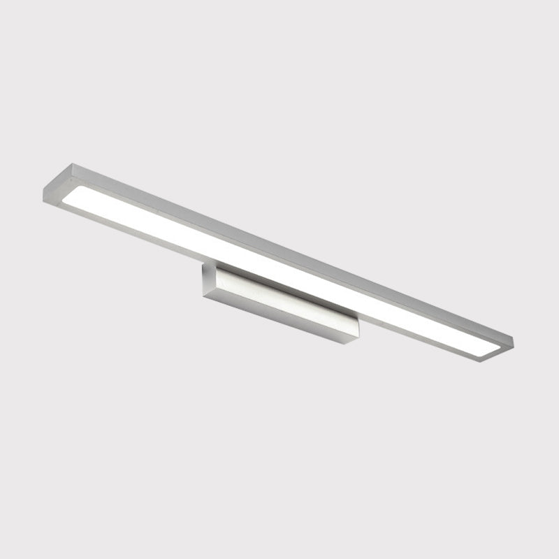 BowLift | Tube Bathroom Vanity Lamp Metal LED Minimal Vanity Light Fixture in Black/Silver, Warm/White Light