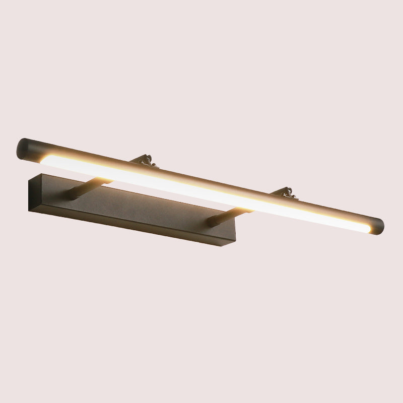 BowLift | Metal rod Wall-mounted Vanity Light Minimalist 16.5"/24.5" L LED Black Wall Lamp in Warm/White Light for the Bathroom