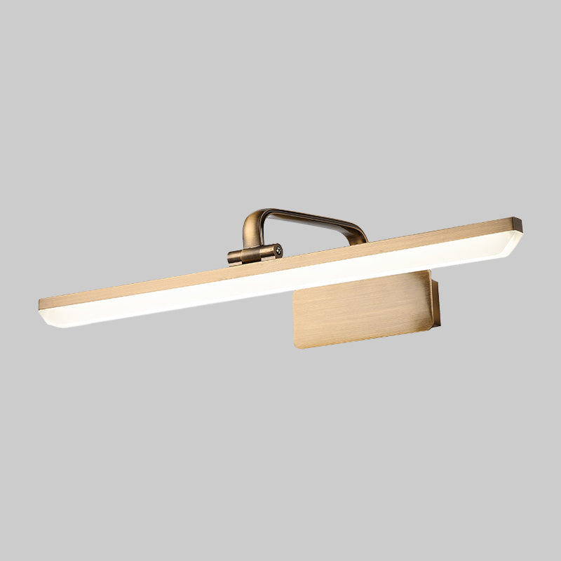 BowLift | Contemporary LED wall mirror lighting with acrylic shade, chrome wall lighting idea