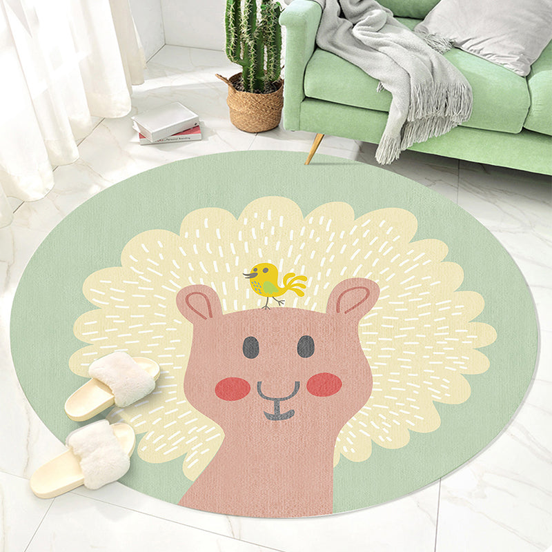 BowLift | Multicolored Animal Pattern Carpet Polyester Children's Carpet Washable Non-Slip Back Carpet for the Children's Room