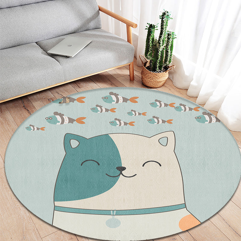 BowLift | Multicolored Animal Pattern Carpet Polyester Children's Carpet Washable Non-Slip Back Carpet for the Children's Room