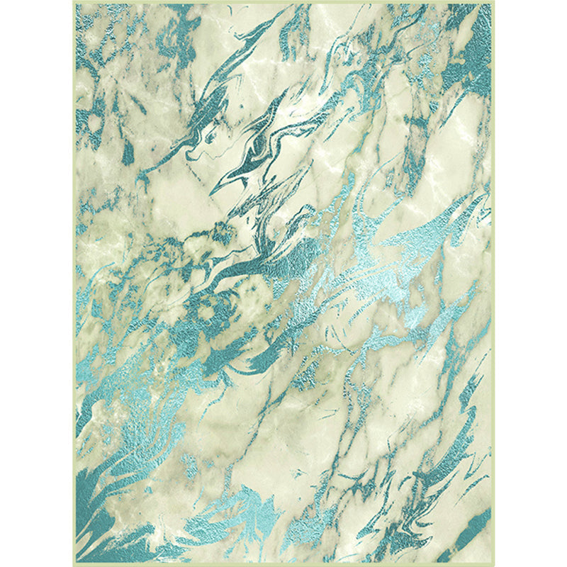 BowLift | Green Abstract Area Carpet Polyester Modern Carpet Washable Non-slip Background Indoor Carpet for Decoration