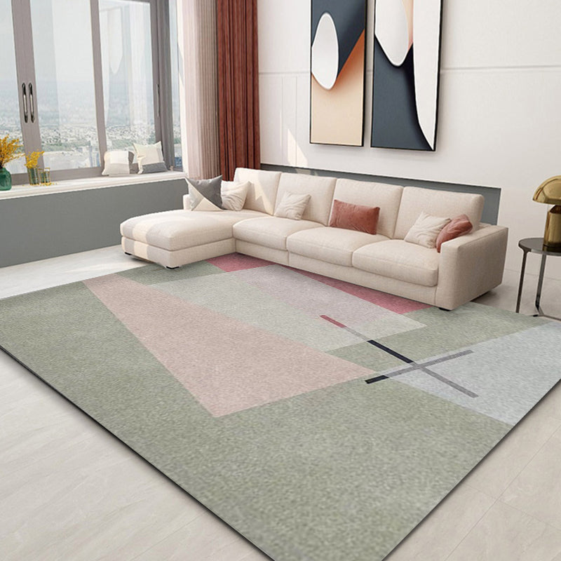 Multi-Colors Parlor Rug Novelty Color Box Rug Polyester Machine Washable Non-Slip Back Rug | Bowlift