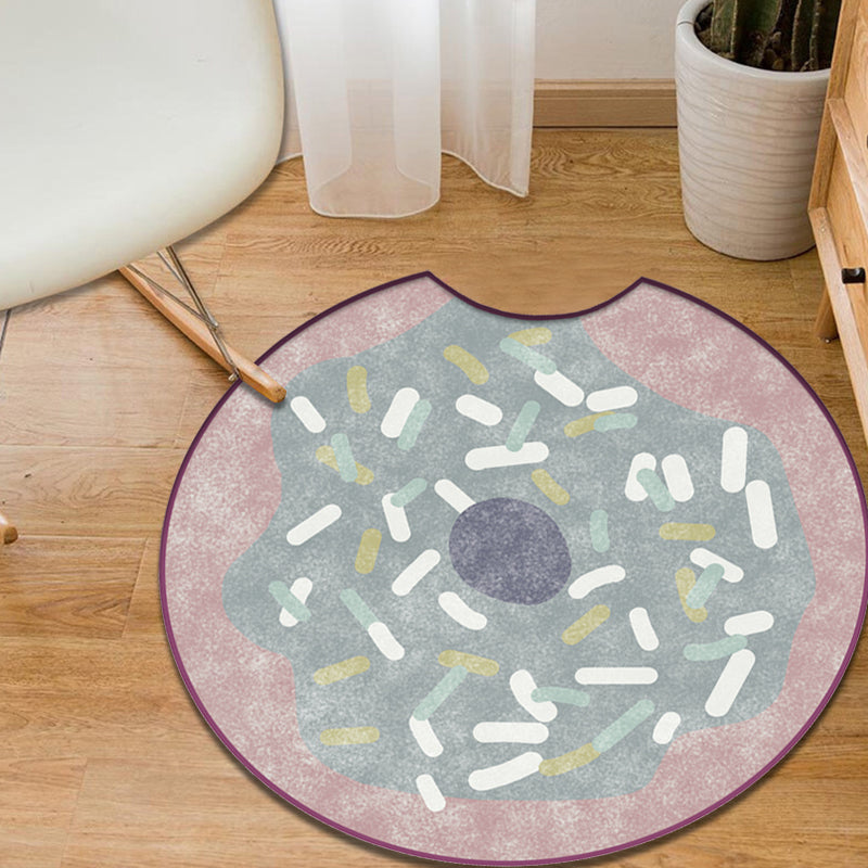 BowLift | Multicolor Kids Carpet Polypropylene Donut Pattern Carpet Pet-Friendly Washable Non-Slip Rug for the Children's Room