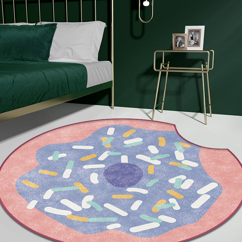 BowLift | Multicolor Kids Carpet Polypropylene Donut Pattern Carpet Pet-Friendly Washable Non-Slip Rug for the Children's Room