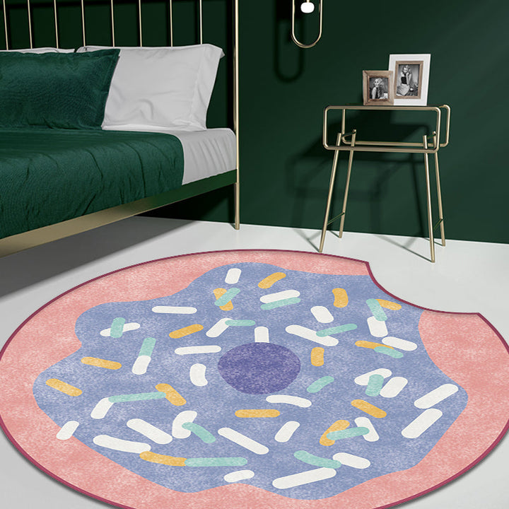BowLift | Multicolor Kids Carpet Polypropylene Donut Pattern Carpet Pet-Friendly Washable Non-Slip Rug for the Children's Room