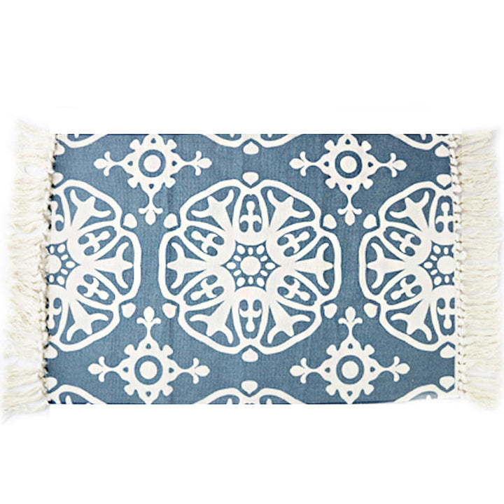 BowLift | Multicolor Tribal Pattern Rug Cotton Southwestern Rug Washable Non-Slip Pet-Friendly Rug for the Living Room