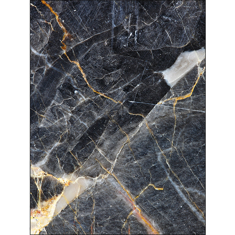 BowLift | Black Living Room Rug Modernism Marble Surface Pattern Rug Polyester Machine Washable Non-Slip Backing Rug
