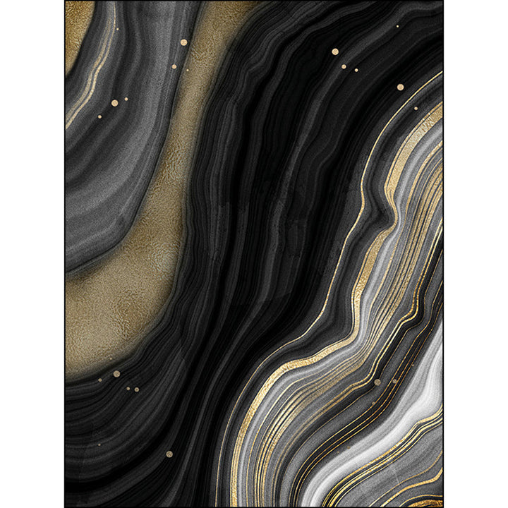 Simple Swirled Striped Pattern Rug Black Nordic Rug Polyester Washable Non-Slip Pet-Friendly Rug for the Living Room | Bowlift