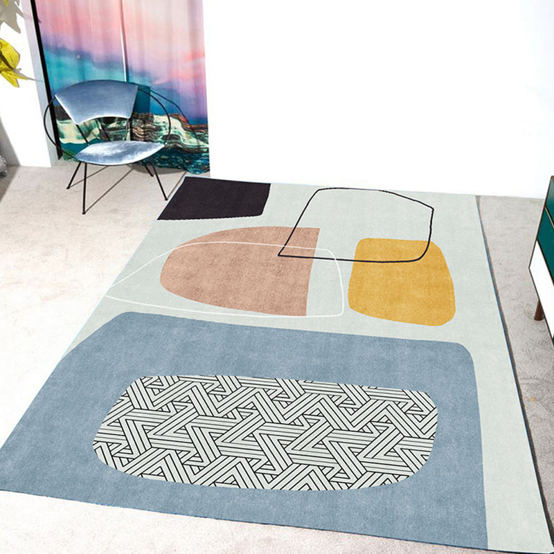 BowLift | Novelty Home Rug Multi Colors Abstract Carpet Polyester Washable Anti-slip Pet Friendly Rug