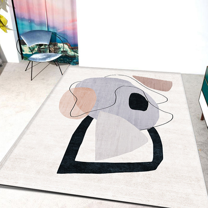 BowLift | Novelty Home Rug Multi Colors Abstract Carpet Polyester Washable Anti-slip Pet Friendly Rug
