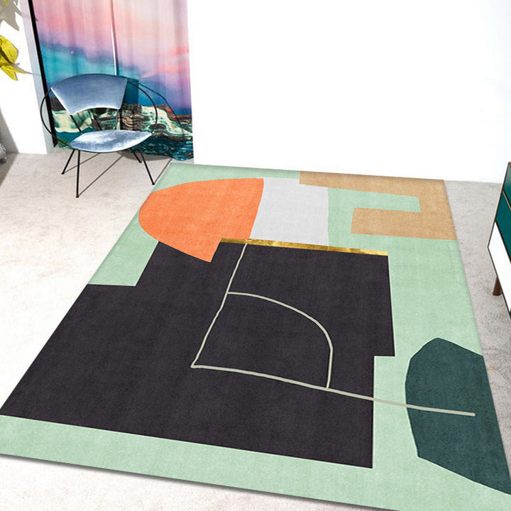 BowLift | Novelty Home Rug Multi Colors Abstract Carpet Polyester Washable Anti-slip Pet Friendly Rug