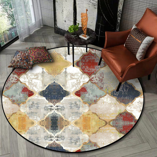 BowLift | Tribal Geometry Ogee Pattern Carpet Red Moroccan Carpet Polyester pet-friendly washable non-slip area rug for decoration