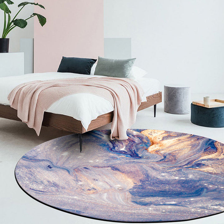 BowLift | Purple Modernism Rug Synthetic Watercolor Pattern Rug Pet Friendly Washable Non-Slip Rug for the Bedroom