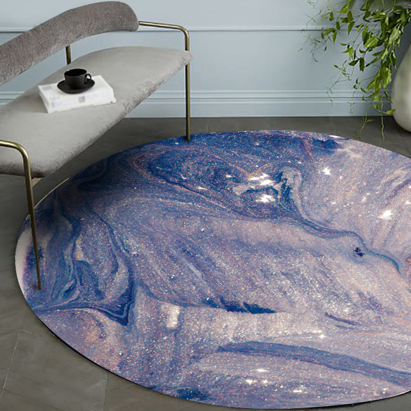 BowLift | Purple Modernism Rug Synthetic Watercolor Pattern Rug Pet Friendly Washable Non-Slip Rug for the Bedroom