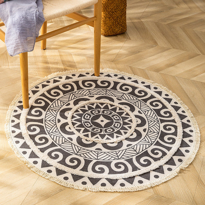 BowLift | Traditional Tribal Floral Pattern Rug Multicolor Moroccan Rug Flax Pet-Friendly Washable Nonslip Area Rug for Bedroom