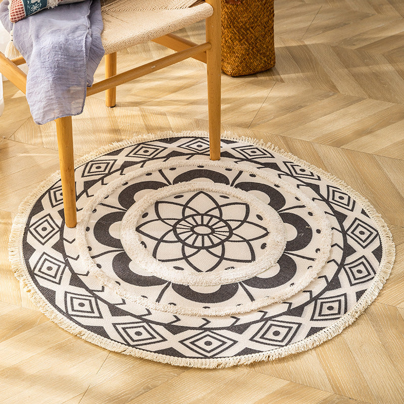 BowLift | Traditional Tribal Floral Pattern Rug Multicolor Moroccan Rug Flax Pet-Friendly Washable Nonslip Area Rug for Bedroom