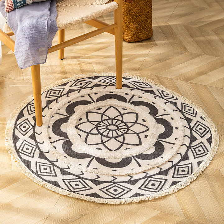 BowLift | Traditional Tribal Floral Pattern Rug Multicolor Moroccan Rug Flax Pet-Friendly Washable Nonslip Area Rug for Bedroom