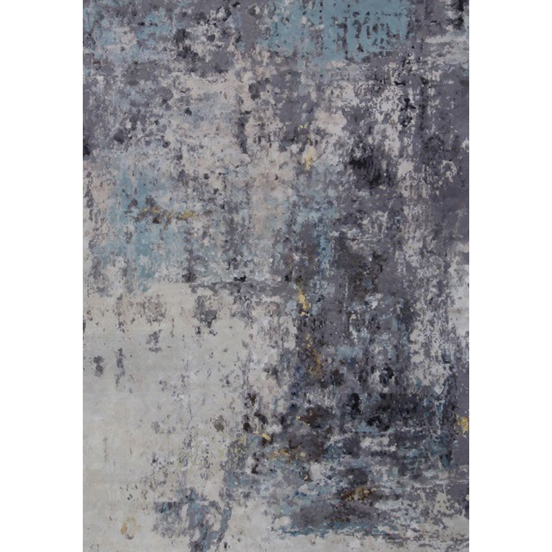 BowLift | Industrial Living Room Rug Black Abstract Indoor Carpet Polyester Non-Slip Washable Pet-Friendly Rug