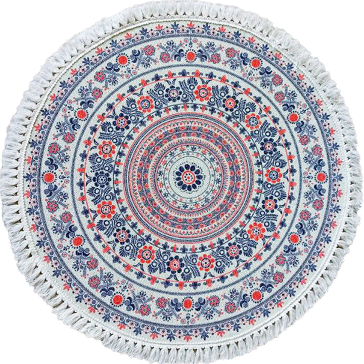 BowLift | Traditional Tribal Floral Pattern Rug Multicolor Moroccan Rug Flax Pet-Friendly Washable Nonslip Area Rug for Bedroom