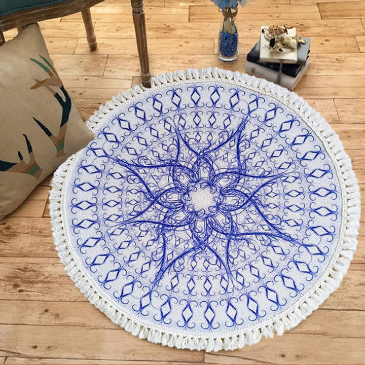 BowLift | Traditional Tribal Floral Pattern Rug Multicolor Moroccan Rug Flax Pet-Friendly Washable Nonslip Area Rug for Bedroom