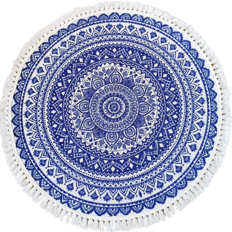 BowLift | Traditional Tribal Floral Pattern Rug Multicolor Moroccan Rug Flax Pet-Friendly Washable Nonslip Area Rug for Bedroom