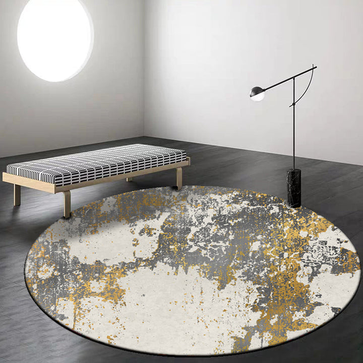 BowLift | Gray abstract carpet Synthetic industrial carpet Washable Non-slip backing rug for decoration