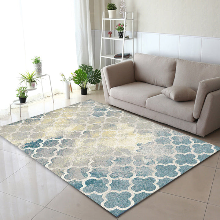 BowLift | Multicolor Modern Carpet Polypropylene geometric pattern carpet pet-friendly washable non-slip area rug for the living room