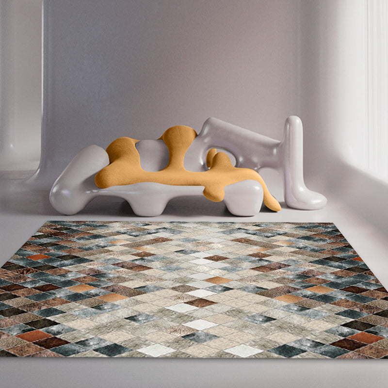 BowLift | Multicolor Modern Carpet Polypropylene geometric pattern carpet pet-friendly washable non-slip area rug for the living room