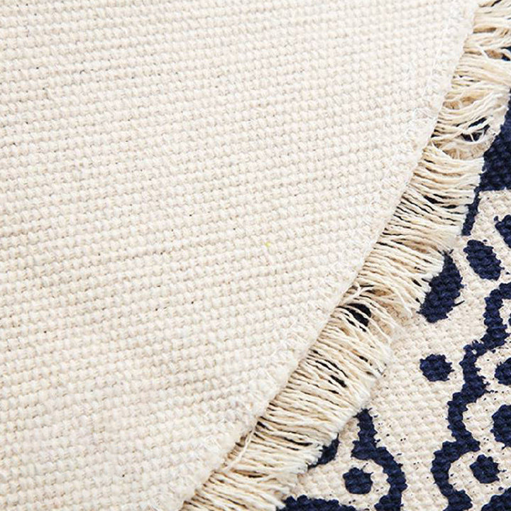 Moroccan tribal floral pattern rug Multicolored cotton rug Non-slip Pet-friendly Washable rug for the bedroom | Bowlift