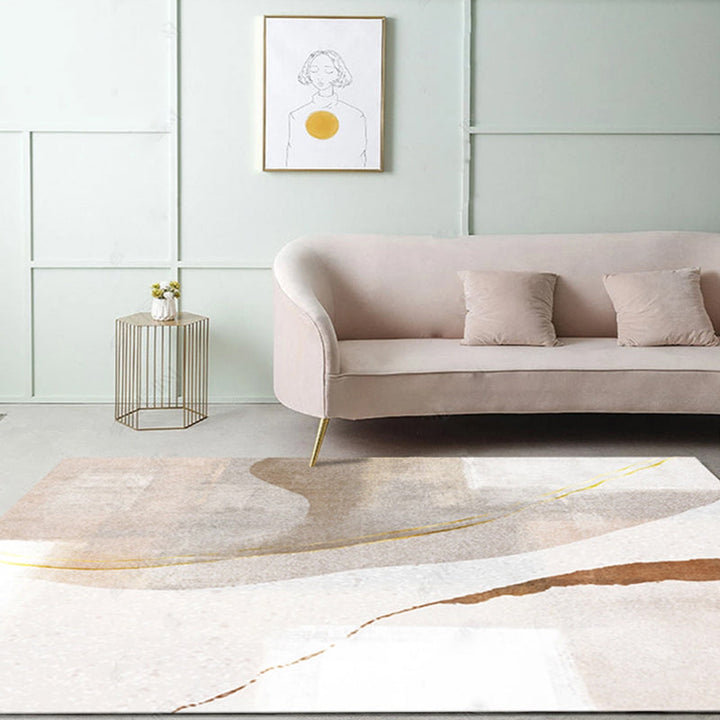 BowLift | Multicolored Shabby Chic Rug Polypropylene Abstract Rug Pet-Friendly Washable Non-Slip Rug for Living Room
