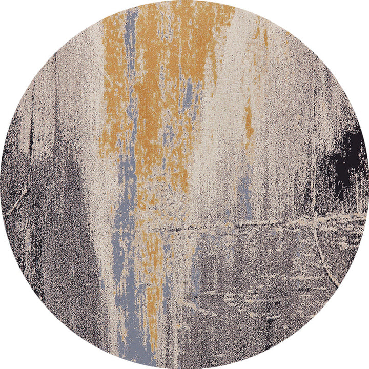 BowLift | Gray abstract rug polypropylene Shabby Chic rug washable non-slip backing rug for the living room