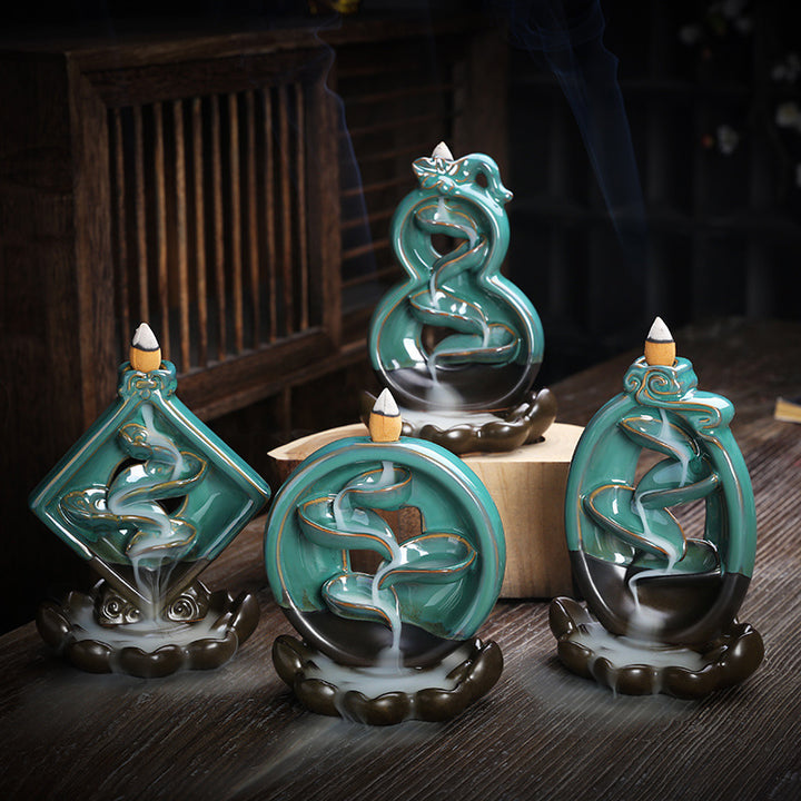 Artistic Ceramic Waterfall Incense Holder
