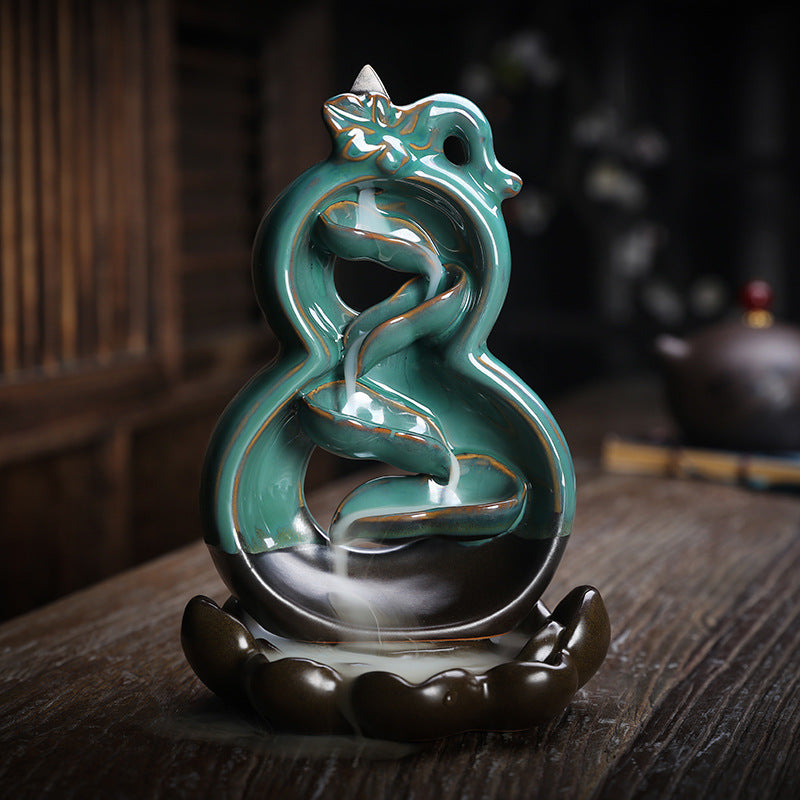 Artistic Ceramic Waterfall Incense Holder