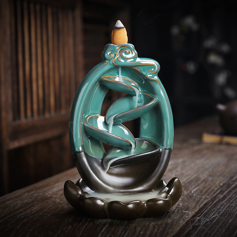 Artistic Ceramic Waterfall Incense Holder