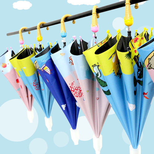 Ladies child-friendly folding umbrella with cheerful animal design Bowlift
