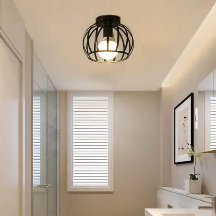BowLift | Trendy Industrial Ceiling Lamp with Open Design - ForgeLight