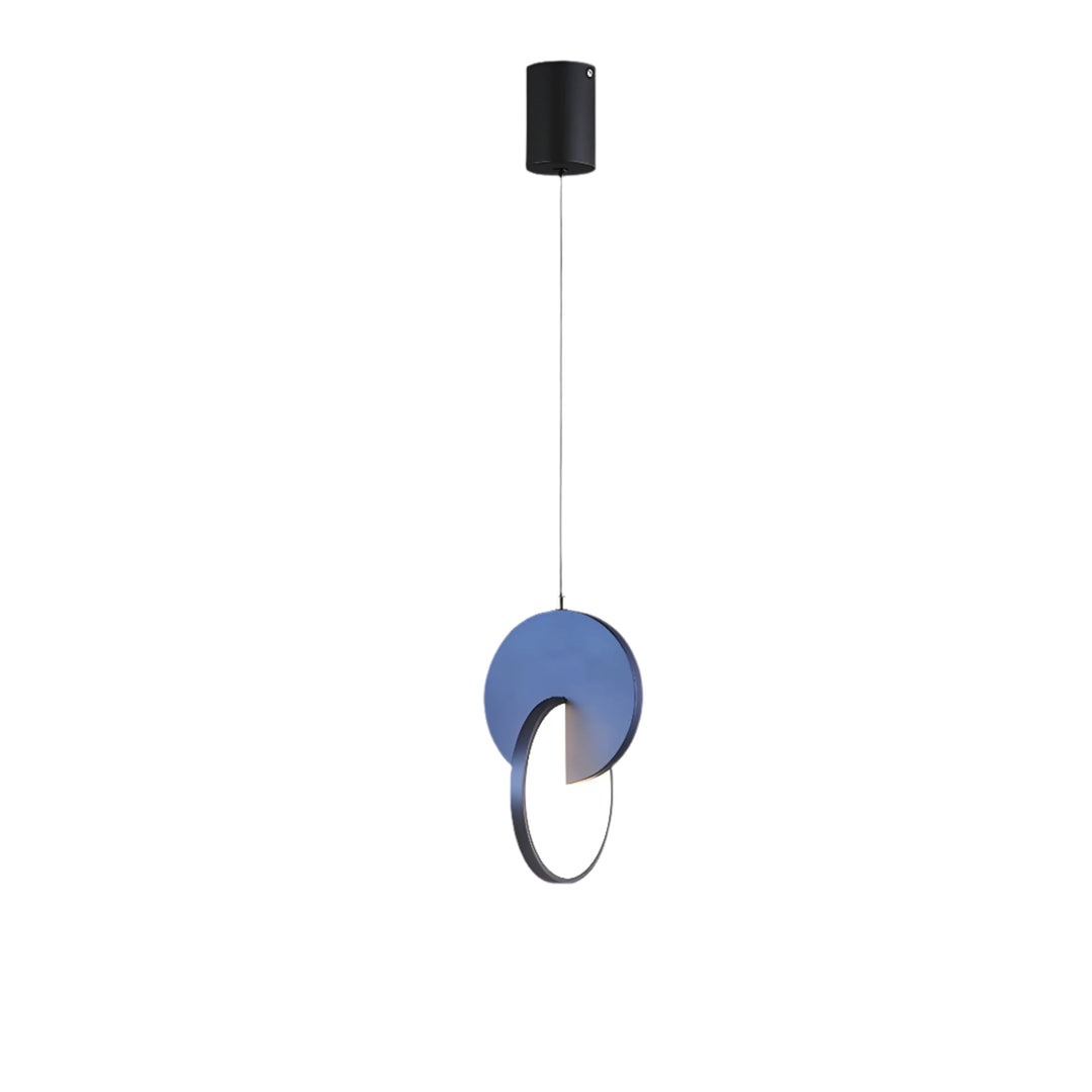Modern Scandinavian LED Pendant Lamp with Round Frame and Warm Glow Bowlift