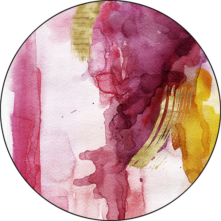 BowLift | Modernist Study Area Rug Pink Watercolor Pattern Rug Polyester Washable Nonslip Pet-Friendly Area Rug
