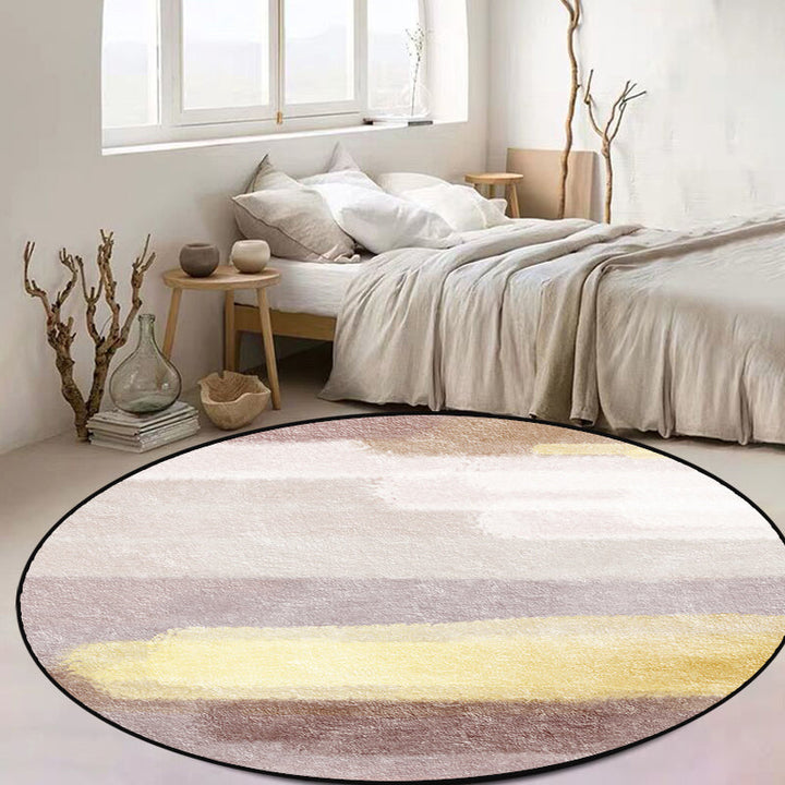 BowLift | Brown Abstract Carpet Polyester Modernism Carpet Washable Non-Slip Back Carpet for Decoration