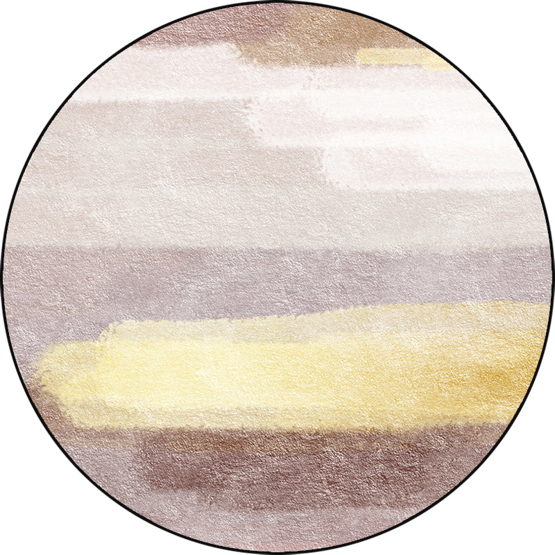 BowLift | Brown Abstract Carpet Polyester Modernism Carpet Washable Non-Slip Back Carpet for Decoration