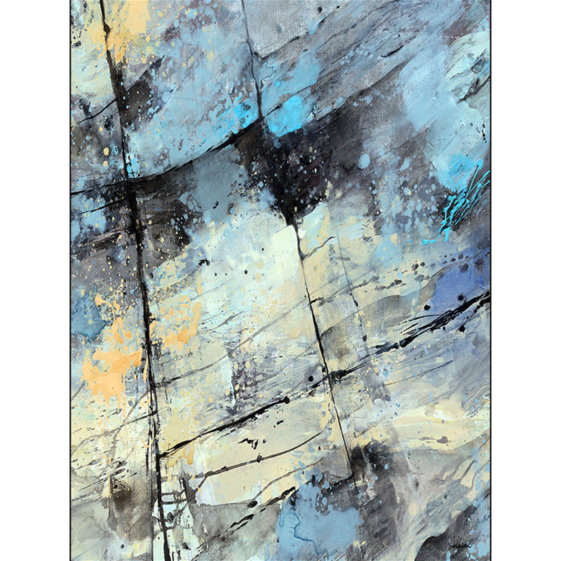 BowLift | Aesthetic Abstract Watercolor Pattern Rug Blue Simple Rug Polyester Washable Non-Slip Pet-Friendly Area Rug for the Living Room
