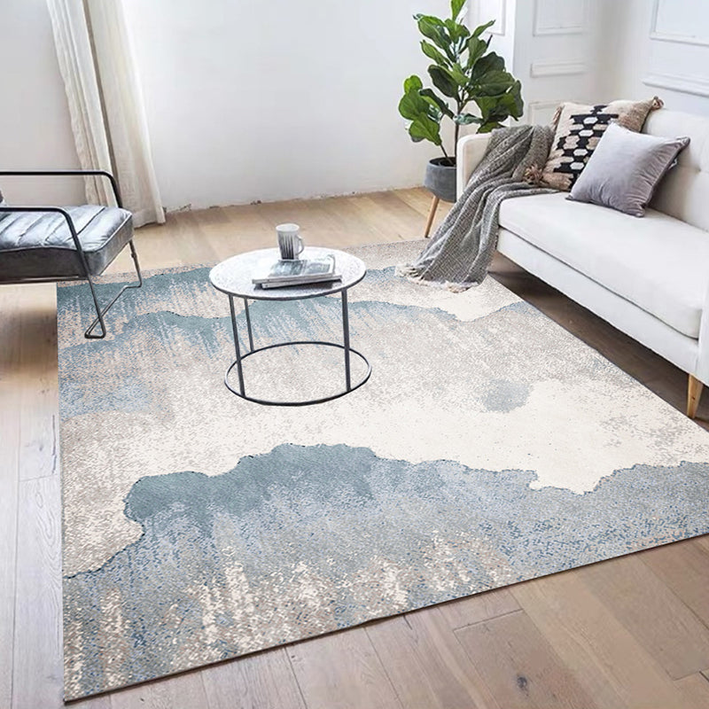 BowLift | Industrial Bedroom Rug Grey Abstract Rug Polyester Washable Non-slip Pet-friendly Rug