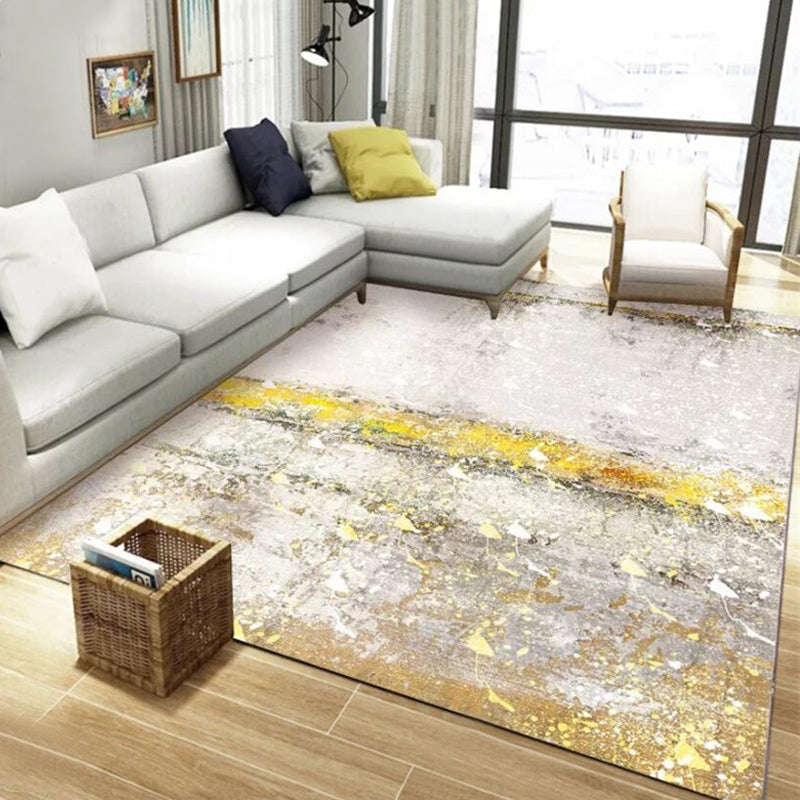 BowLift | Multicolor Industrial Carpet Polyester Watercolor Pattern Carpet Pet Friendly Washable Non-Slip Carpet for the Bedroom