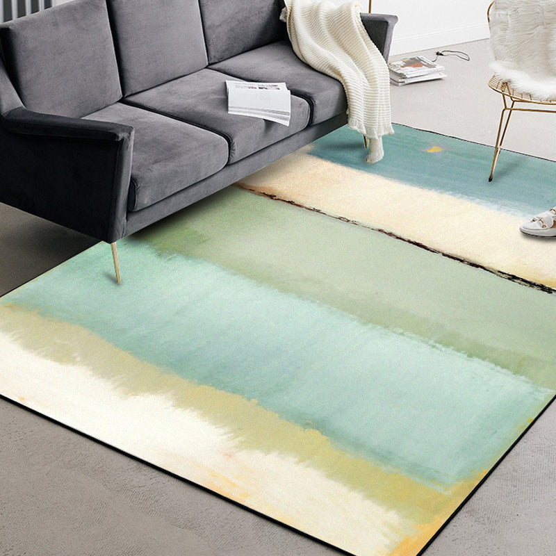 BowLift | Multicolor Industrial Carpet Polyester Watercolor Pattern Carpet Pet Friendly Washable Non-Slip Carpet for the Bedroom
