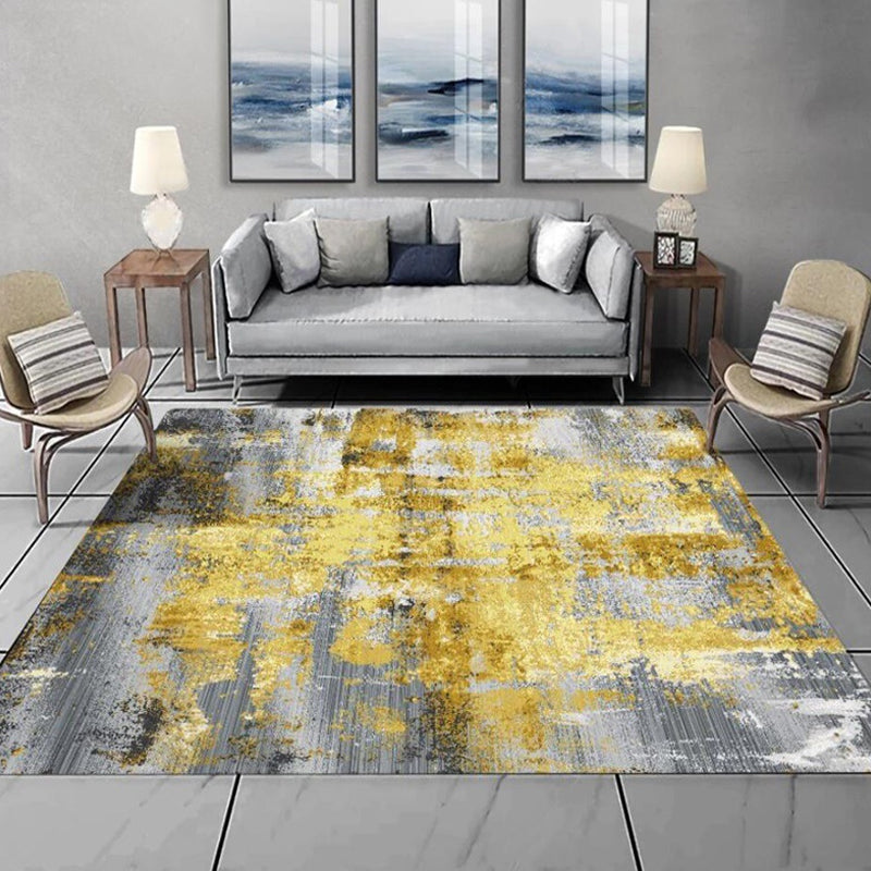 BowLift | Industrial abstract carpet polyester rug non-slip pet-friendly washable rug for living room