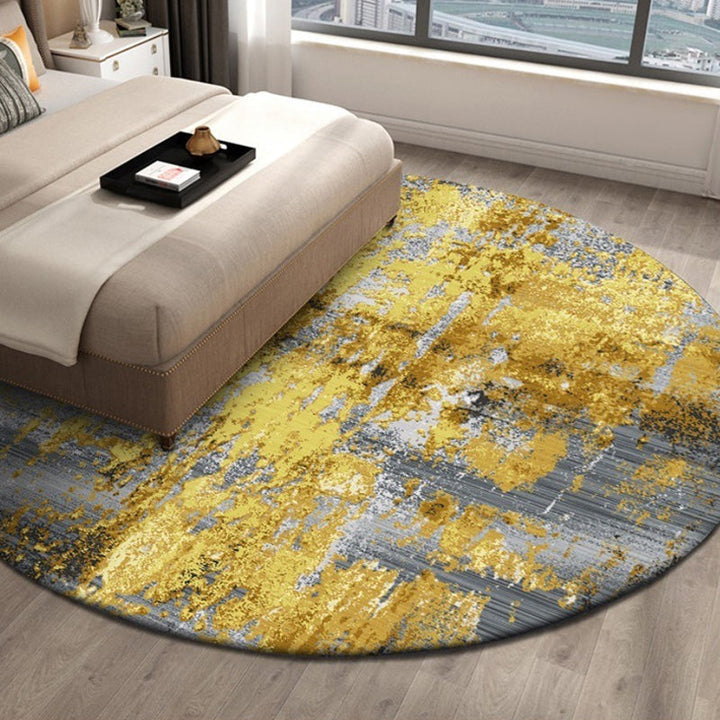 BowLift | Casual Industrial Style Rug Polyester Abstract Pattern Rug with Non-Slip Backing Pet-Friendly Rug for Bedroom