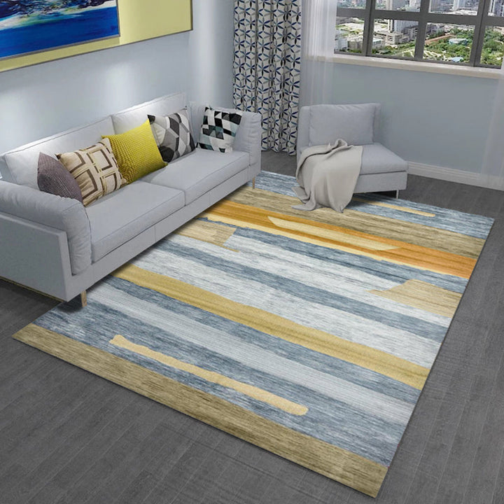BowLift | Multicolored Parlor Carpet Modern Abstract Carpet Polyester Machine Washable Non-slip Back Area Rug